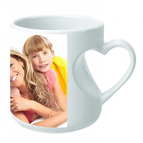 Body cut white mug
